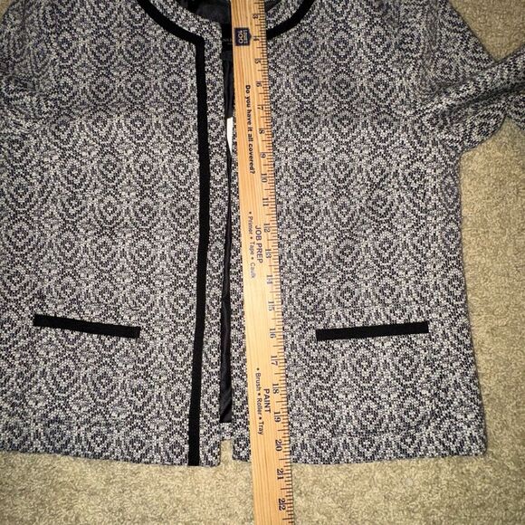 Banana Republic Factory textured boucle jacket blazer black white size 8‎ NEW - Picture 11 of 11